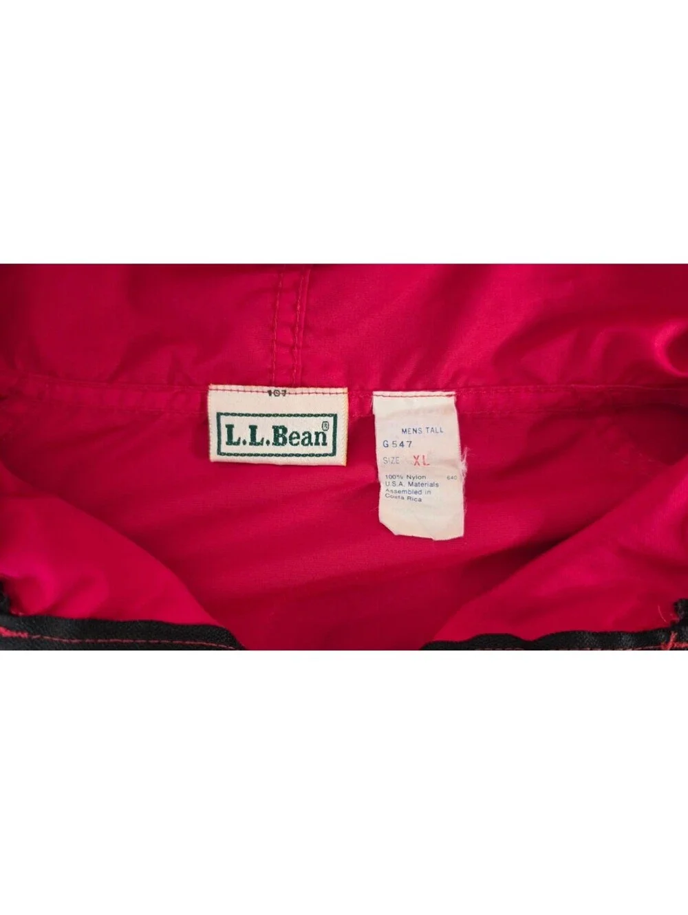 Vintage L.L. Bean Anorak Pullover Jacket Red Packable 90s, Men's XL, #106